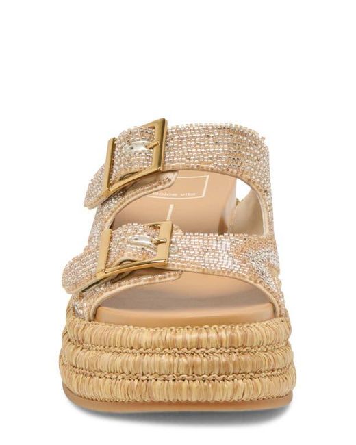 Dolce Vita Metallic Wixie Beaded Strap Platform Sandal