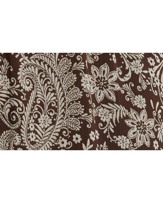 Gibsonlook Brown Kira Print Drawstring Maxi Dress