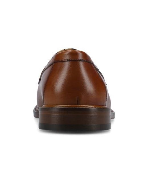 Taft Brown Jack Medium And Wide Width Penny Loafer for men