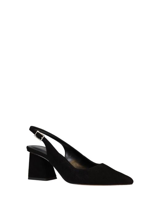 Pelle Moda Black Florin Slingback Pointed Toe Pump