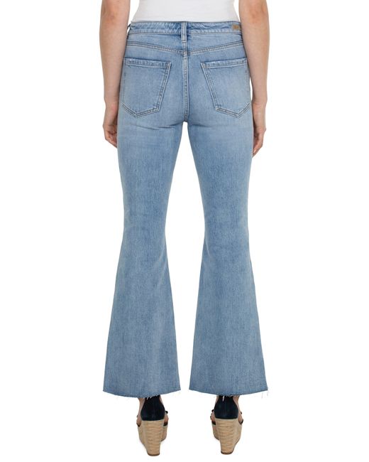 Liverpool Los Angeles Blue Hannah Split Cuff High Waist Flare Jeans