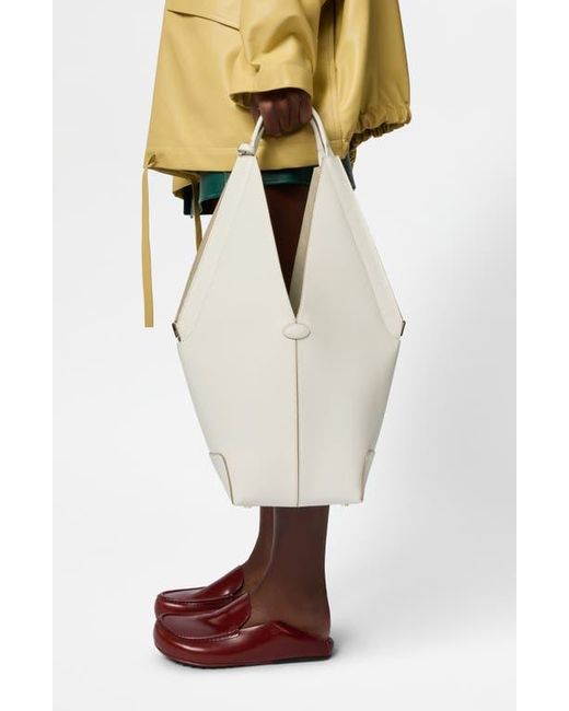 Tod's White Small Sacca Leather Bucket Bag