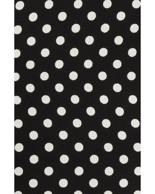 Reformation Black Anelis Polka Dot Sleeveless Fit & Flare Dress