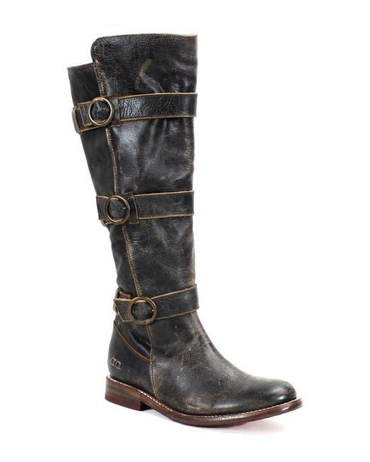 Bed Stu Black Kitty Knee High Boot