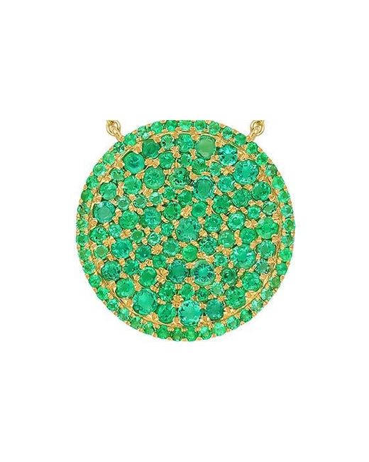 Bony Levy White El Mar Emerald Pendant Necklace