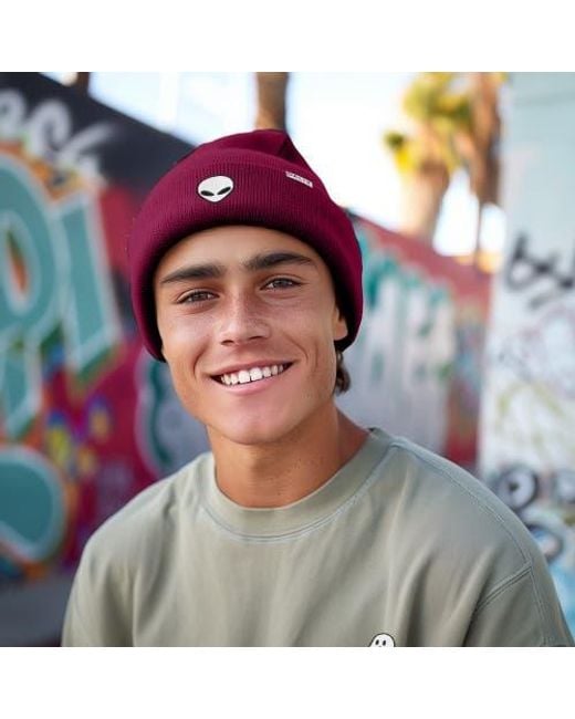 Alix Purple Alien Beanie for men