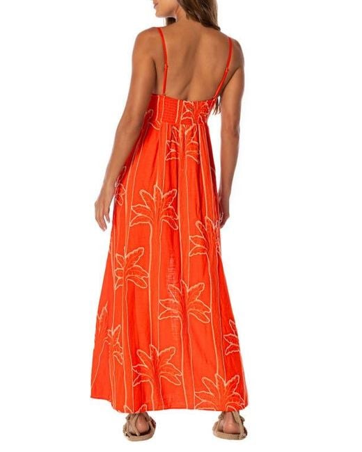 Maaji Red Palm Plantation Lupine Cover-Up Dress