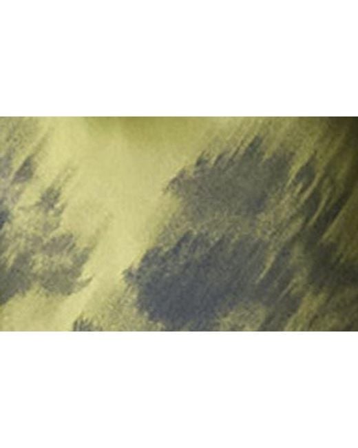 TOPSHOP Blue Abstract Print Bateau Neck Minidress