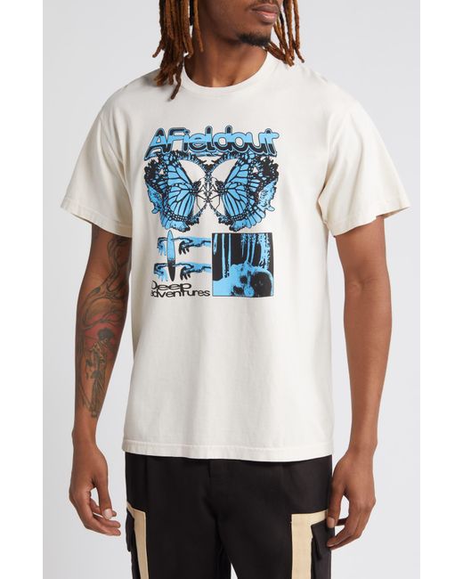 Afield Out White Unknown Cotton Graphic T-shirt for men