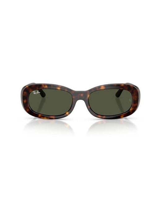 Ray-Ban Green 56Mm Oval Sunglasses