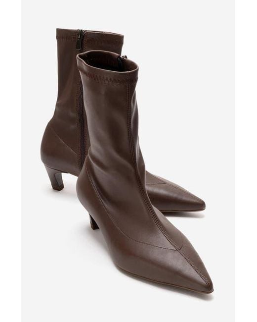 Prologue Shoes Women's Brown Alora Kitten Heel Boot