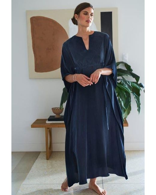 ocean + main Blue Belted Caftan