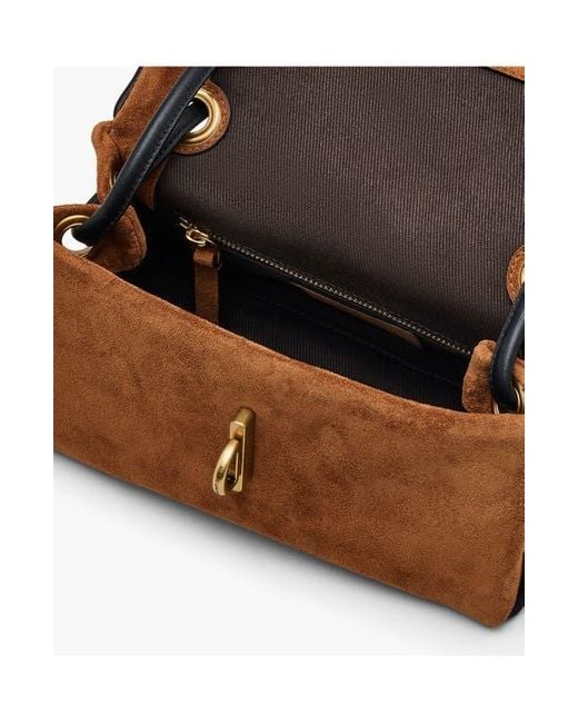 Marc Jacobs Brown The Mini Dual Suede Shoulder Bag