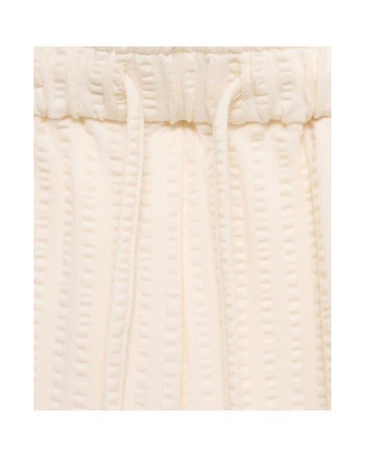 Mango Natural Drawstring Seersucker Shorts for men