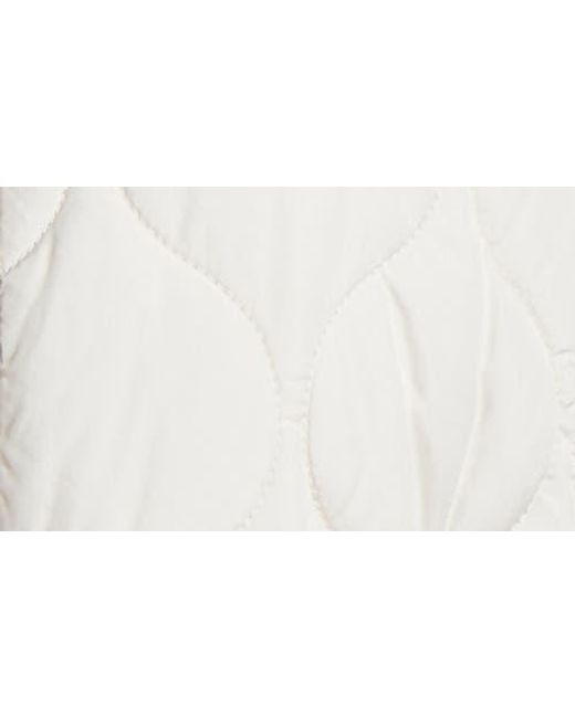 Zella White Skyline Longline Quilted Jacket