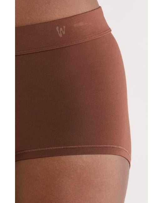 OXER Brown Luxe Bold Stretch Modal Boyshorts