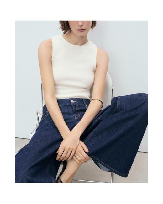 Mango Blue Sleeveless Sweater