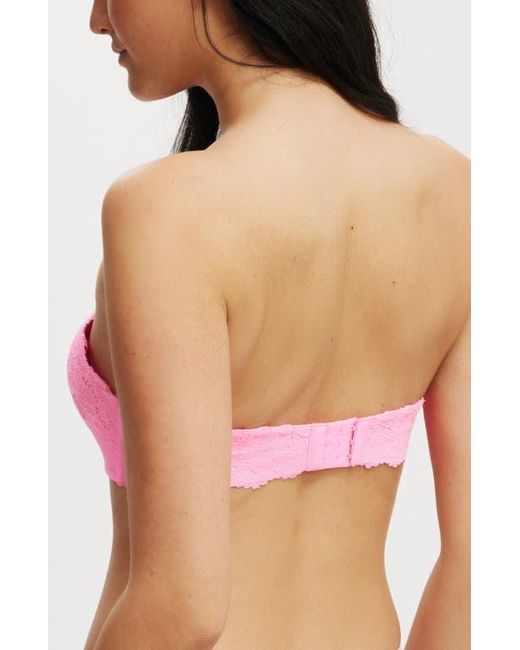 Cotton On Purple Everyday Lace Strapless Push Up 2 Bra