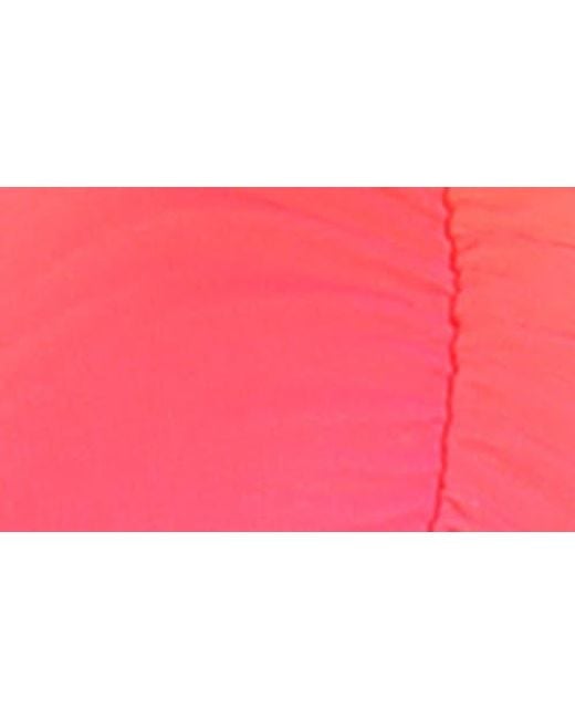Sunshine 79 Red Ombré Illusions Ruched Triangle Bikini Top