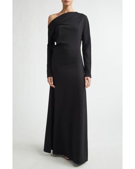Rohe Women's Black One-Shoulder Long Sleeve Twisted Jersey Maxi Dress -  www.frequencevoyage.fr