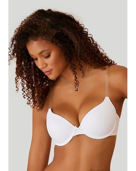 Lascana Brown Underwire Clear Strap T-Shirt Bra