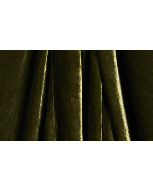 Dries Van Noten Black Smila Twist Front Velvet Midi Skirt