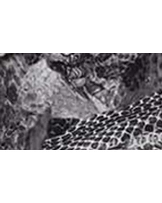 AllSaints Black Cavarly Snakeskin Print Tiered Asymmetric Hem Dress