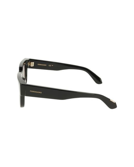 Ferragamo Black 49Mm Small Rectangle Sunglasses for men