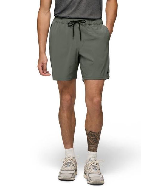 Prana Green Discovery Trail Drawstring Shorts for men