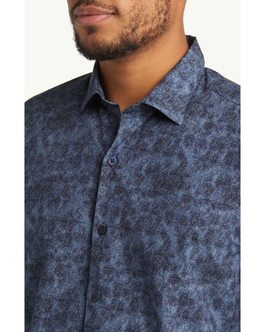 Robert Barakett Blue Brockhalls Cotton Button-up Shirt for men