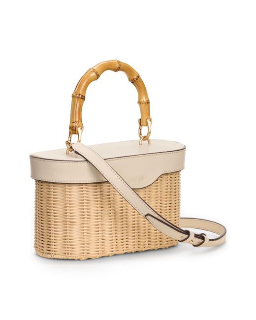 Cult Gaia Metallic Gwyneth Basket Weave Handbag