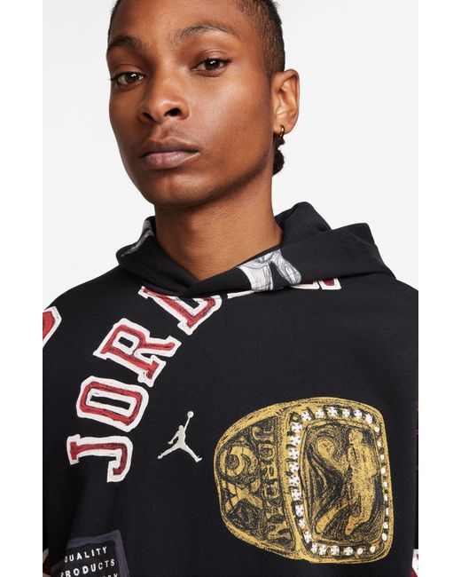 Nike Black Essentials Fleece Pullover Hoodie for men