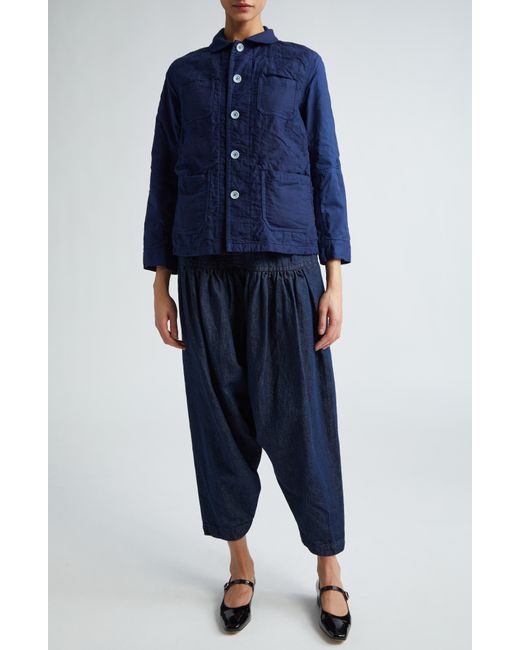 Tao Comme Des Garçons Blue Cotton & Linen Chore Jacket
