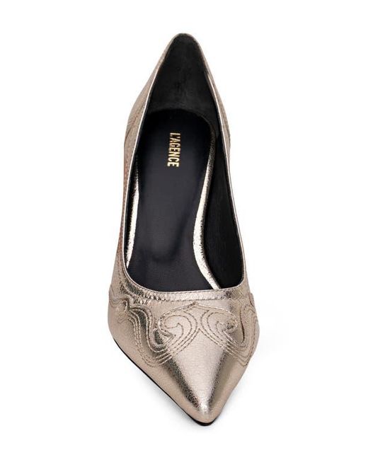 L'Agence White Amandine Pointed Toe Pump