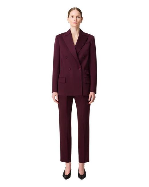 Another Tomorrow Red Relaxed Double Breasted Jacket