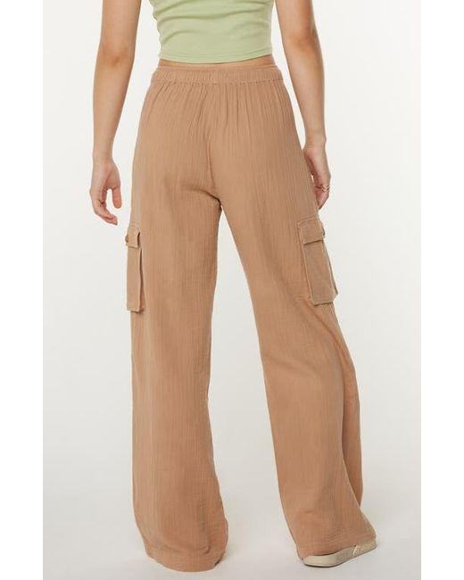 Roxy Natural Precious Cargo Beach Cotton Gauze Pants