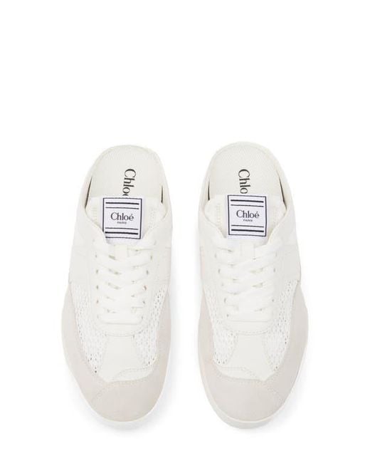 Chloé White Kick Mule Sneaker