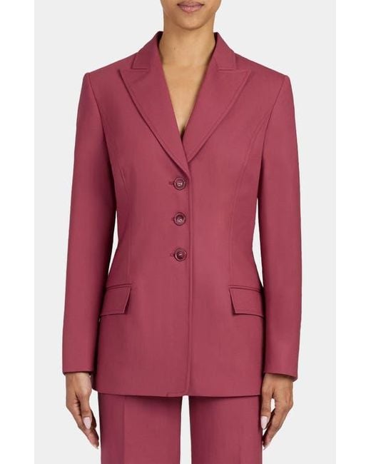 Santorelli Red Freya Three Button Jacket