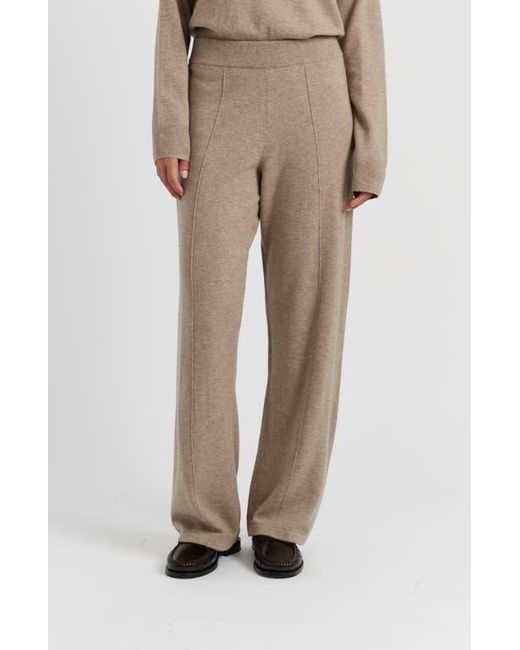 Chinti & Parker Natural Wool & Cashmere Wide Leg Track Pant