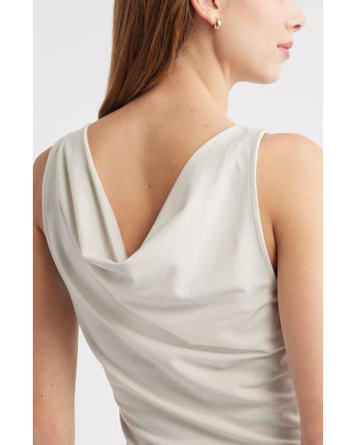 Open Edit Blue Drape Back Sleeveless Top