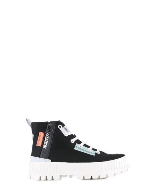 Palladium White Pallashock Backzip 2 High Top Sneaker
