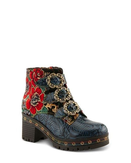 Spring Step Blue Brazza Bootie