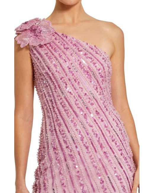 ●Mac Duggal●3D フラワー付 ノースリーブ ガウン Mac Duggal Sleeveless 3D Flower Detailing Cowl Neck Gown