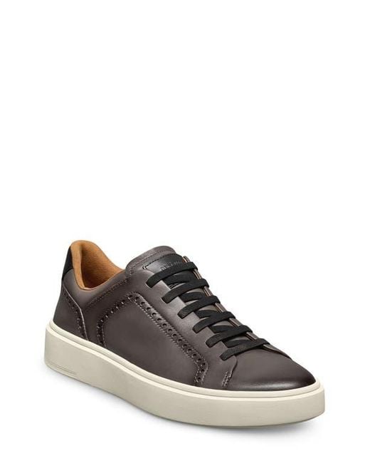 Allen Edmonds Brown Oliver Brogue Slip-On Sneaker for men