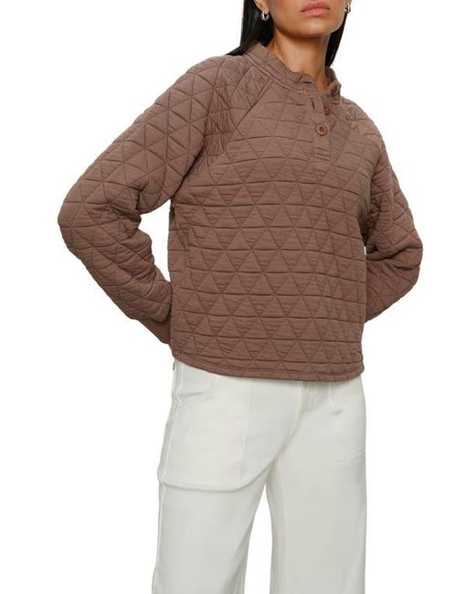 Sanctuary Brown Quilted Sweatshirt