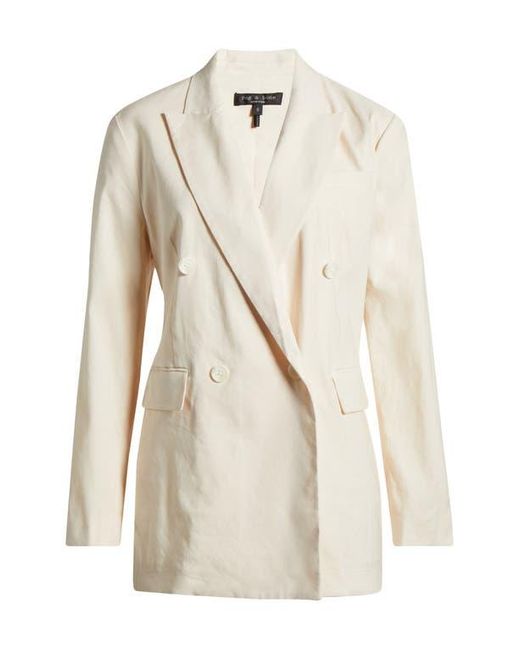 Rag & Bone Natural Emile Double Breasted Linen Blend Blazer