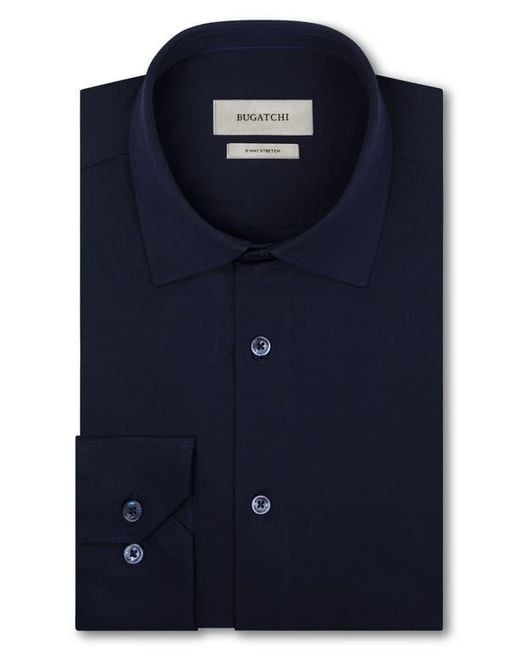 Bugatchi Blue Ooohcotton Solid Button-Up Shirt for men