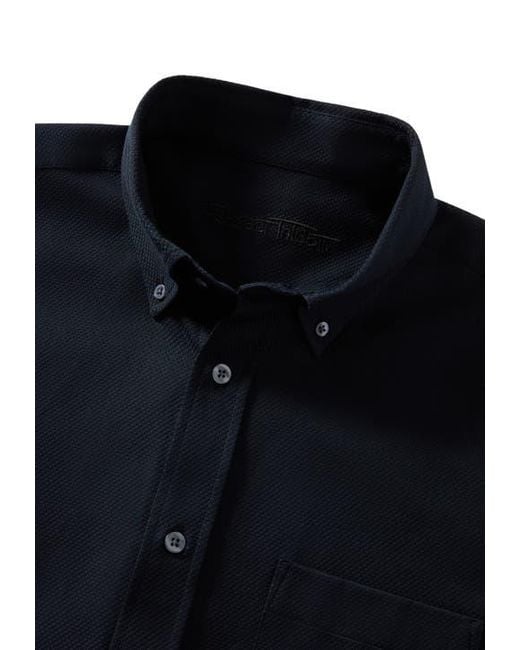Robert Talbott Blue Harrison Button Down Pique Shirt for men