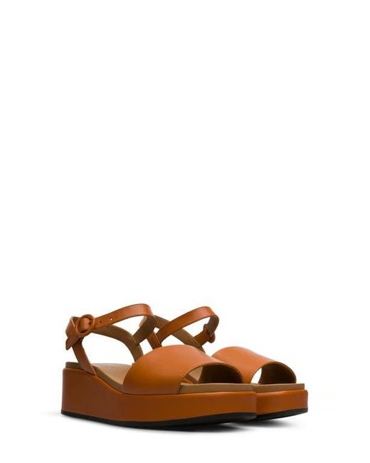 Camper Women's Brown Misia Platform Wedge Sandal