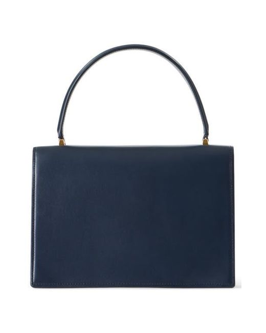 Akris Blue Medium Alice Leather Top Handle Bag